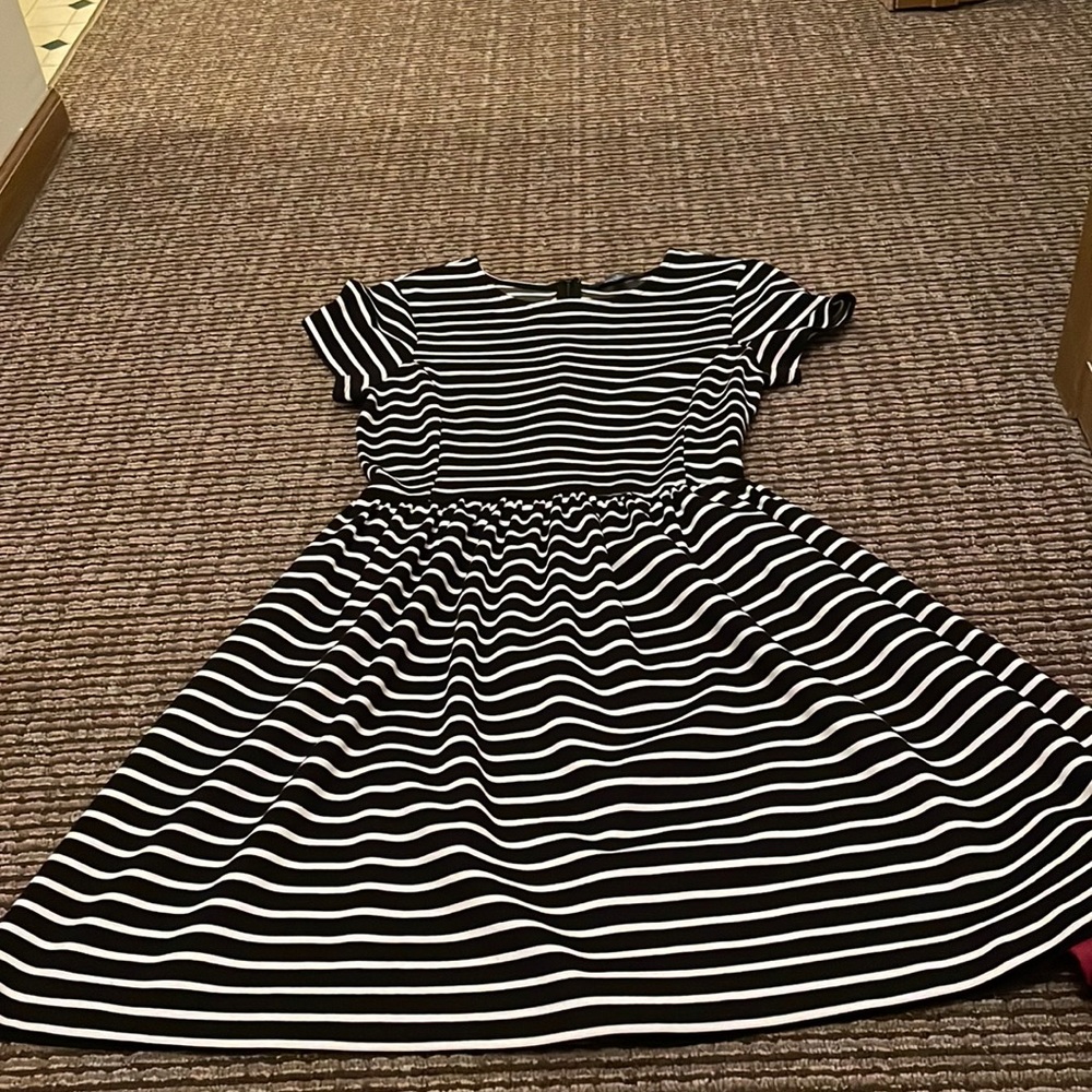 Stripped skater dress